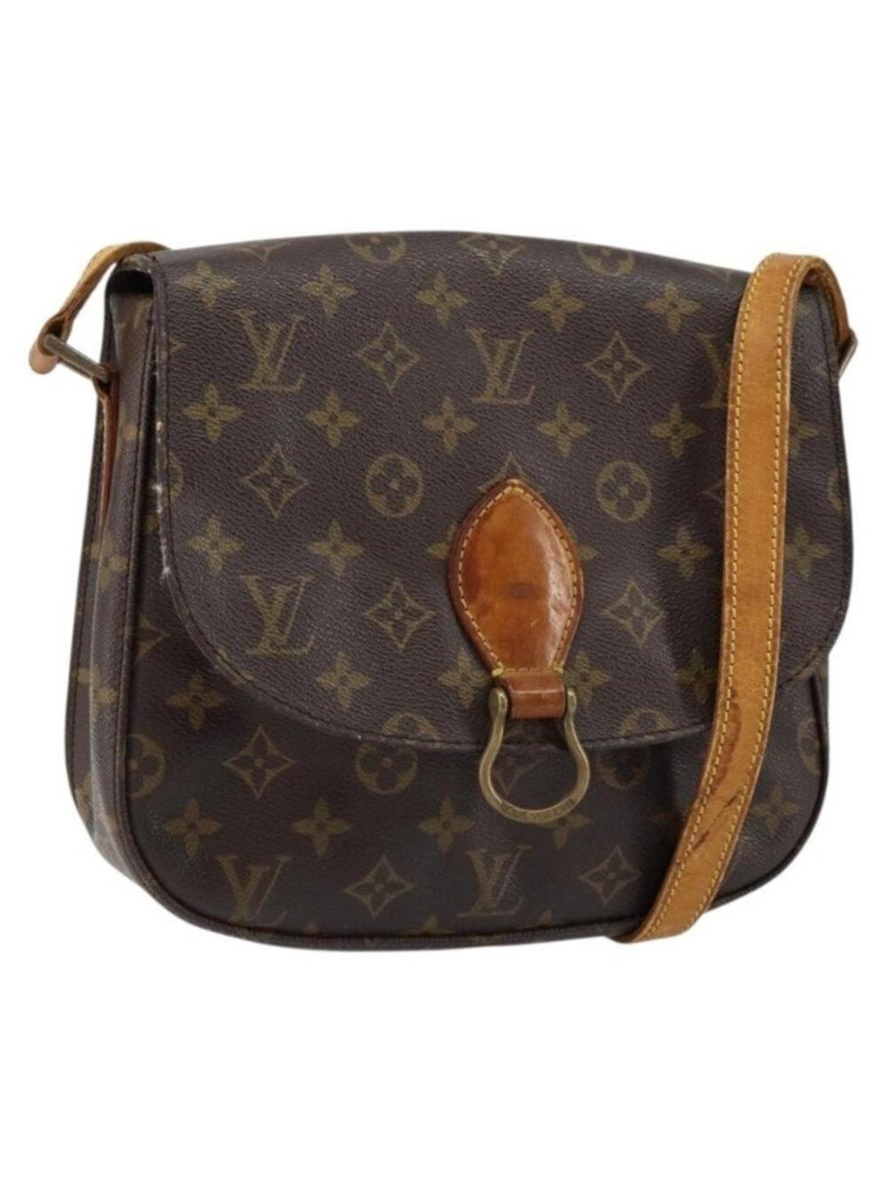 Authentic LOUIS VUITTON Monogram Saint Cloud GM Shoulder Bag M51242 LV